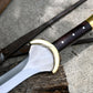 GREEK XIPHOS/ 22 inches Long Blade hand forged historical Sword/Leaf spring of truck/Wooden Handle/Custom forged sword
