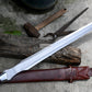 TANTO MACHETE / Large Jungle Machete/23 inches Long Blade Heavy duties machete/ Full tang/ Leaf spring of truck/ Tempered/Sharpen/Working