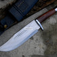 BOWIE KNIFE / 10 inches long Blade Hunting knife / Hand forged knife / Made from Leaf spring of truck / Tempered / Sharpen/ Ready to use