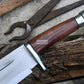 BOWIE KNIFE / 10 inches long Blade Hunting knife / Hand forged knife / Made from Leaf spring of truck / Tempered / Sharpen/ Ready to use