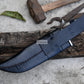 BOWIE KNIFE / 10 inches long Blade Hunting knife / Hand forged knife / Made from Leaf spring of truck / Tempered / Sharpen/ Ready to use