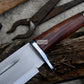 BOWIE KNIFE / 10 inches long Blade Hunting knife / Hand forged knife / Made from Leaf spring of truck / Tempered / Sharpen/ Ready to use