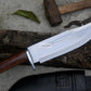 BOWIE KNIFE / 10 inches long Blade Hunting knife / Hand forged knife / Made from Leaf spring of truck / Tempered / Sharpen/ Ready to use