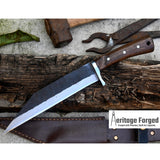SEAX KNIFE / 8 inches long Blade Hunting knife / Hand forged knife / Made from Leaf spring of truck / Tempered / Sharpen/ Ready to use