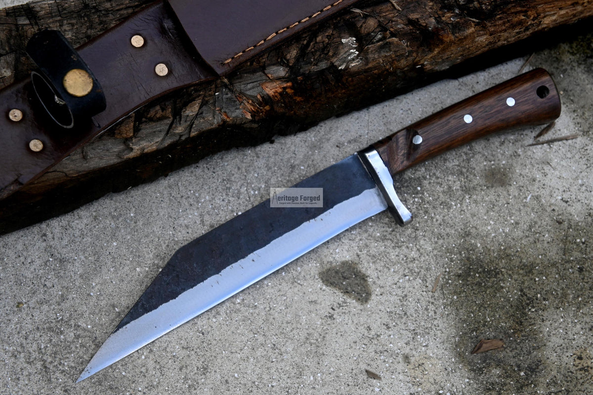 SEAX KNIFE / 8 inches long Blade Hunting knife / Hand forged knife / Made from Leaf spring of truck / Tempered / Sharpen/ Ready to use