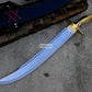 TALWAR DAGGER/15 inches Long Blade hand forged Sword/Leaf spring of truck/ Brass Handle/Sharpen/Tempered/Ready to use/ceremonial sword