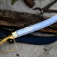 TALWAR DAGGER/15 inches Long Blade hand forged Sword/Leaf spring of truck/ Brass Handle/Sharpen/Tempered/Ready to use/ceremonial sword