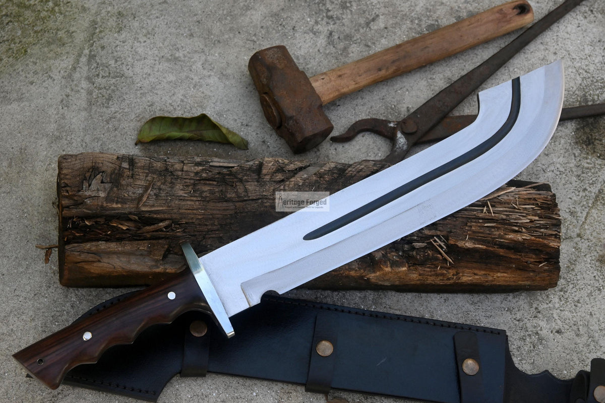 HEAVY MACHETE / Large Jungle Machete/ 16 inches Long Blade Heavy duties machete/ Full tang/ Leaf spring of truck/ Tempered/Sharpen/Working