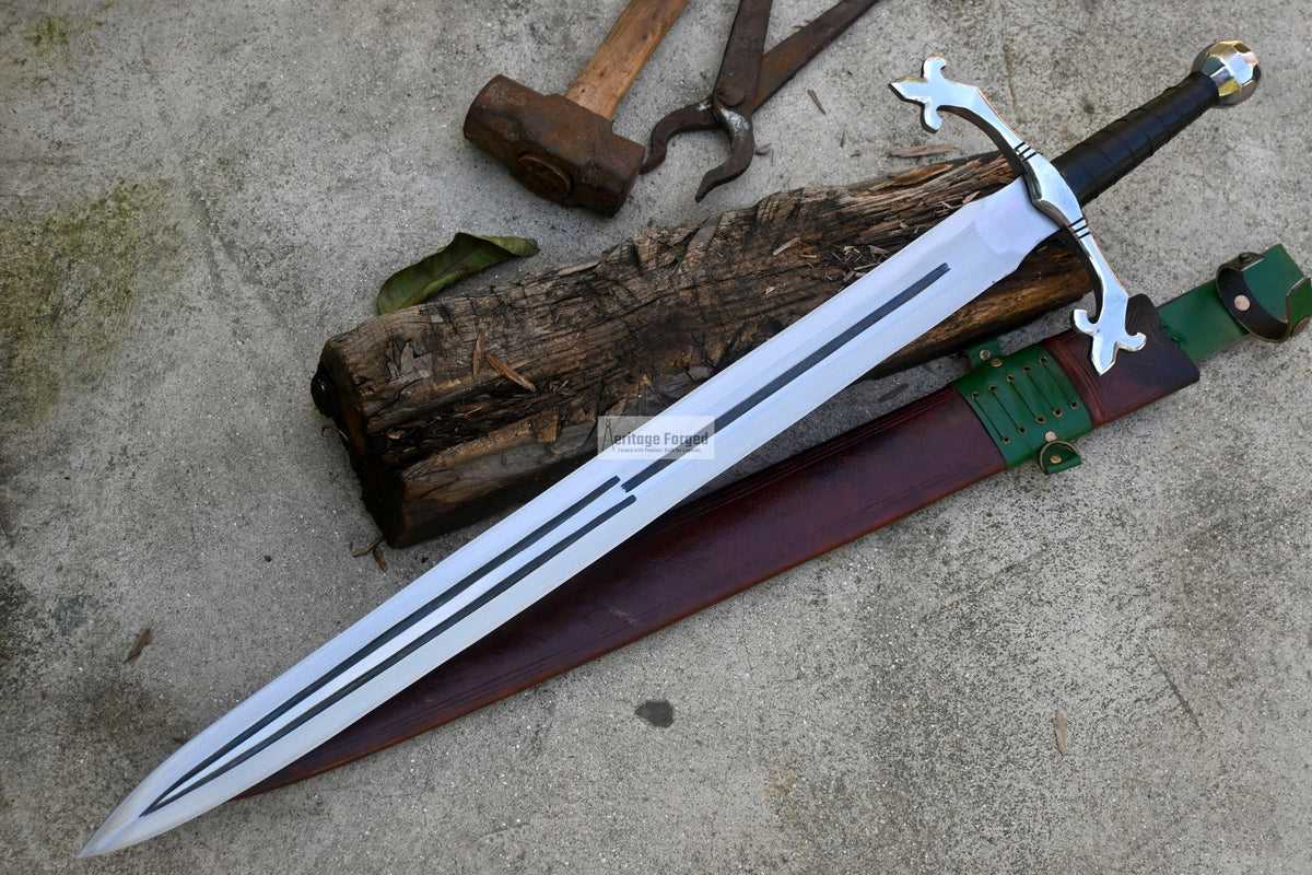 VIKING SWORD/24 inches Long Blade hand Made Sword/Leaf spring of truck/Rosewood Handle/Sharpen/Tempered/Ready to use/knife/knives