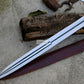 VIKING SWORD/24 inches Long Blade hand Made Sword/Leaf spring of truck/Rosewood Handle/Sharpen/Tempered/Ready to use/knife/knives