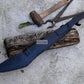 TANTO MACHETE / Large Jungle Machete/20 inches Long Blade Heavy duties machete/ Full tang/ Leaf spring of truck/ Tempered/Sharpen/Working