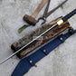 TANTO MACHETE / Large Jungle Machete/20 inches Long Blade Heavy duties machete/ Full tang/ Leaf spring of truck/ Tempered/Sharpen/Working