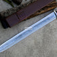 VIKING SWORD/21 inches Long Blade hand Made Sword/Leaf spring of truck/Rosewood Handle/Sharpen/Tempered/Flower pattern etched sword
