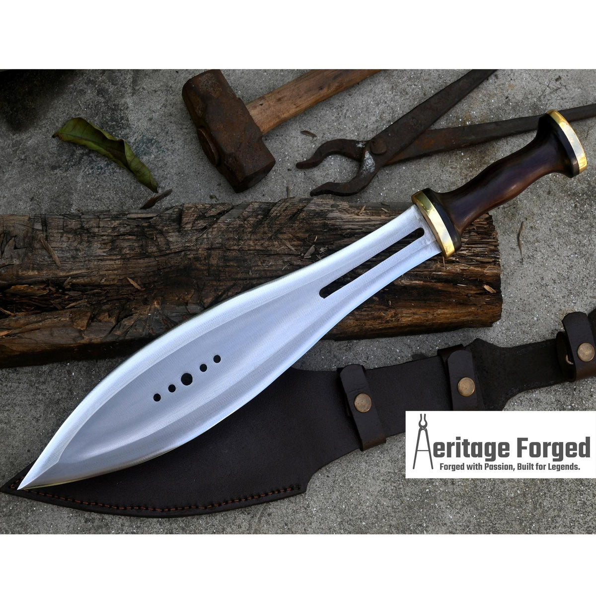 LEAF DAGGER/14 inches Long Blade hand forged Dagger/Leaf spring of truck/Rosewood Handle/Sharpen/Tempered/Ready to use/knife/knives