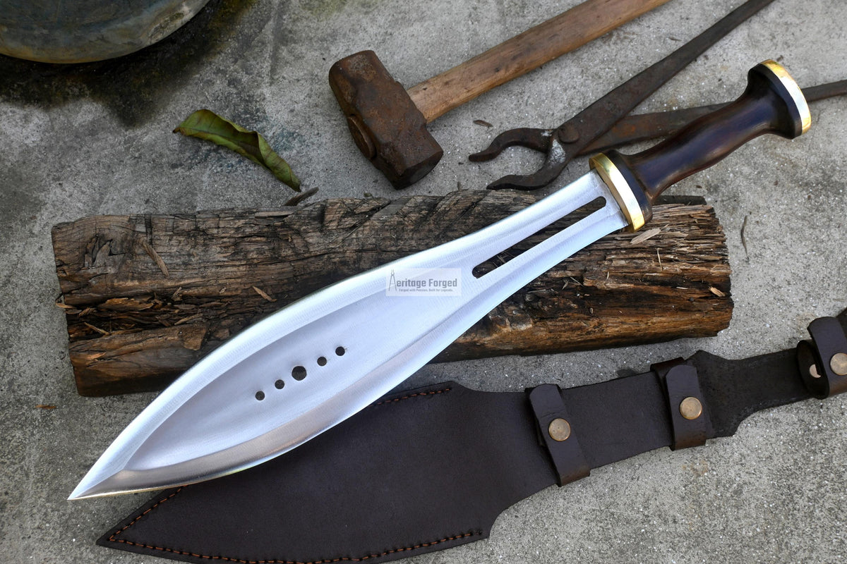LEAF DAGGER/14 inches Long Blade hand forged Dagger/Leaf spring of truck/Rosewood Handle/Sharpen/Tempered/Ready to use/knife/knives