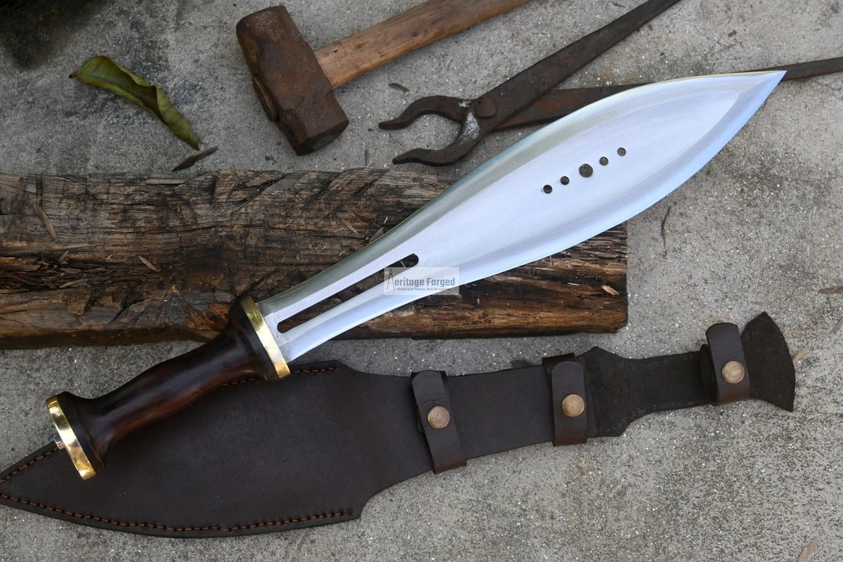 LEAF DAGGER/14 inches Long Blade hand forged Dagger/Leaf spring of truck/Rosewood Handle/Sharpen/Tempered/Ready to use/knife/knives