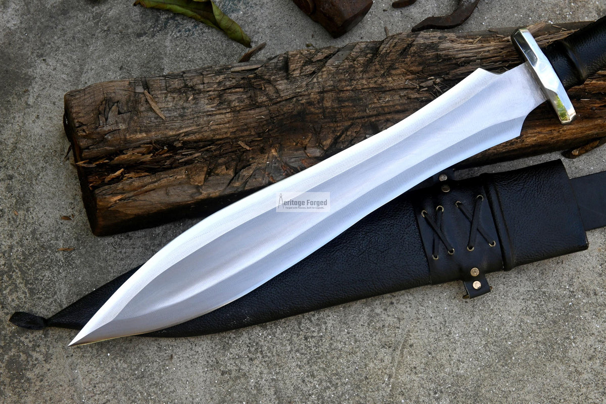 SHORT GLADIUS SWORD/16 inches Long Blade hand forged Sword/Leaf spring of truck/Rosewood Handle/Sharpen/Tempered/Ready to use/knife/knives
