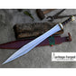 GLADIUS SWORD /22 inches long Blade Hand Forged Sword/ Gladius Machete/Handmade from Leaf spring of Truck-Balance water tempered/Sharp