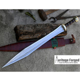 GLADIUS SWORD /22 inches long Blade Hand Forged Sword/ Gladius Machete/Handmade from Leaf spring of Truck-Balance water tempered/Sharp