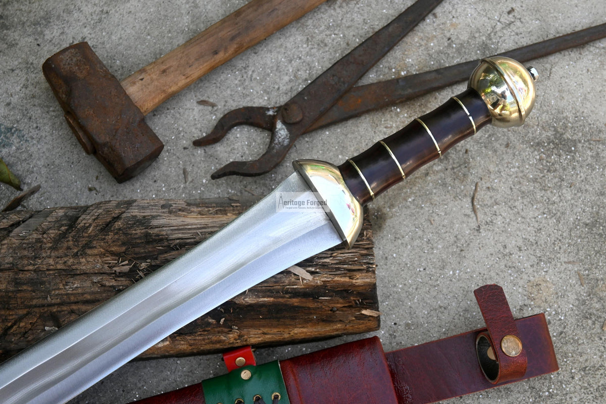 GLADIUS SWORD /22 inches long Blade Hand Forged Sword/ Gladius Machete/Handmade from Leaf spring of Truck-Balance water tempered/Sharp