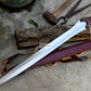 BRONZE AGE SWORD/25 inches Long Blade hand forged Sword/Leaf spring of truck/Rosewood Handle/Sharpen/Tempered/Ready to use/knife/knives