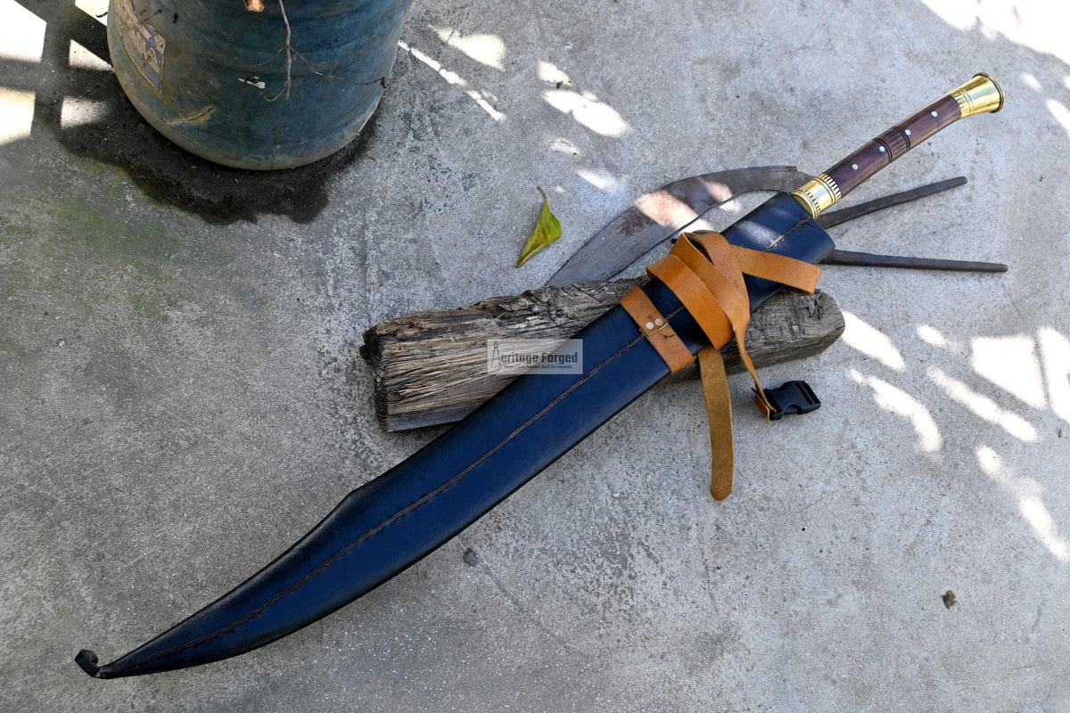SCIMITAR SWORD/29 inches Long Blade hand forged Sword/Leaf spring of truck/Rosewood Handle/Sharpen/Tempered/Ready to use/knife/knives