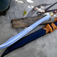 SCIMITAR SWORD/29 inches Long Blade hand forged Sword/Leaf spring of truck/Rosewood Handle/Sharpen/Tempered/Ready to use/knife/knives