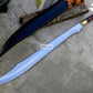 SCIMITAR SWORD/29 inches Long Blade hand forged Sword/Leaf spring of truck/Rosewood Handle/Sharpen/Tempered/Ready to use/knife/knives