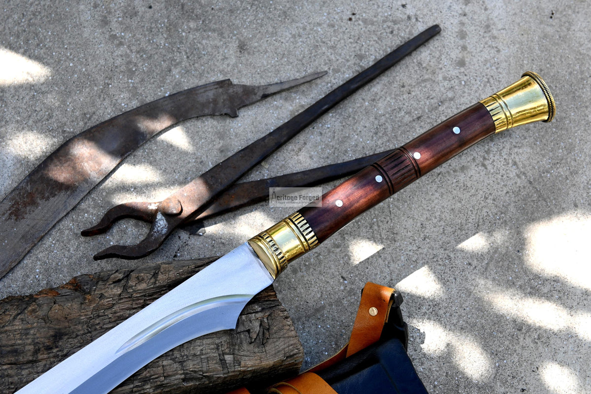 SCIMITAR SWORD/29 inches Long Blade hand forged Sword/Leaf spring of truck/Rosewood Handle/Sharpen/Tempered/Ready to use/knife/knives