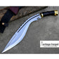 KUKRI MACHETE / Large Jungle Machete/ 16 inches Long Blade Heavy duties khukuri / Full tang/ Leaf spring of truck/ Tempered/Sharpen/Working