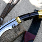 KUKRI MACHETE / Large Jungle Machete/ 16 inches Long Blade Heavy duties khukuri / Full tang/ Leaf spring of truck/ Tempered/Sharpen/Working