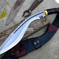 KUKRI MACHETE / Large Jungle Machete/ 16 inches Long Blade Heavy duties khukuri / Full tang/ Leaf spring of truck/ Tempered/Sharpen/Working