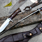 KUKRI MACHETE / Large Jungle Machete/ 15 inches Long Blade Heavy duties khukuri / Full tang/ Leaf spring of truck/ Tempered/Sharpen/Working