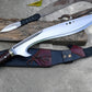 KUKRI MACHETE / Large Jungle Machete/ 18 inches Long Blade Heavy duties khukuri / Full tang/ Leaf spring of truck/ Tempered/Sharpen/Working