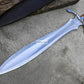 CELTIC LEAF SWORD / 21 inches Long Blade hand forged Sword/Leaf spring of truck/White wood Handle/Sharpen/Tempered/Ready to use/knife/knives