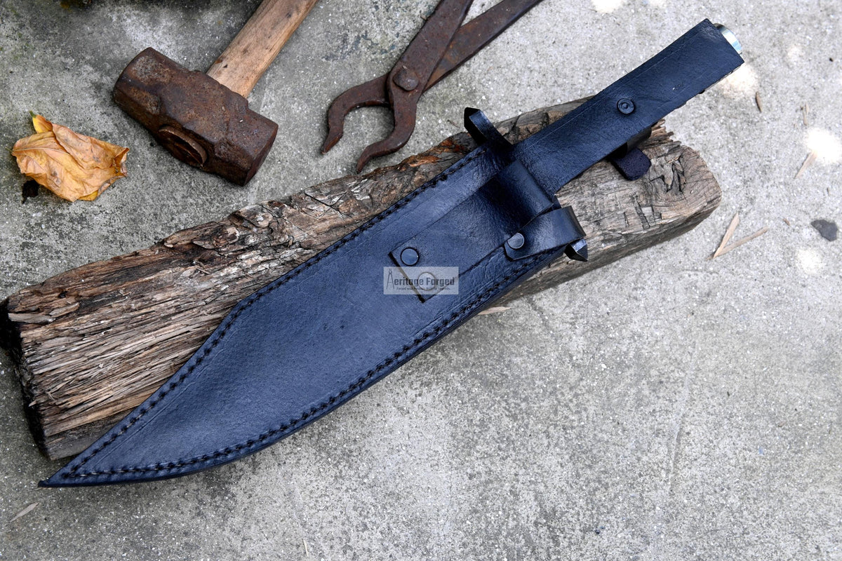 RAMBO PART II / Rambo first Blood knife/ Hand forged knife/Made from leaf spring/ Tempered/ Sharpen/Ready to use /Movie knife /hunting