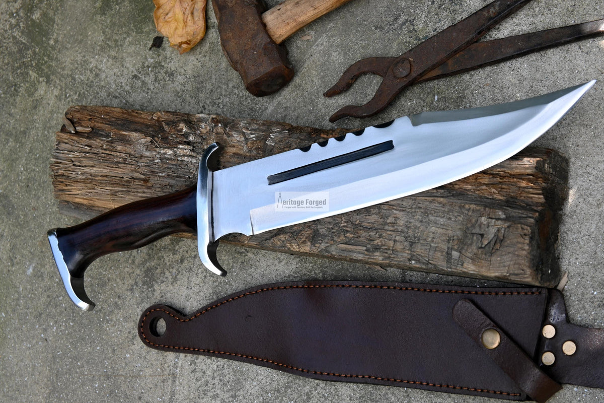 RAMBO III KNIFE/ Rambo 3 knife/ Hand forged knife/Made from leaf spring/ Tempered/ Sharpen/Ready to use /Movie knife /hunting