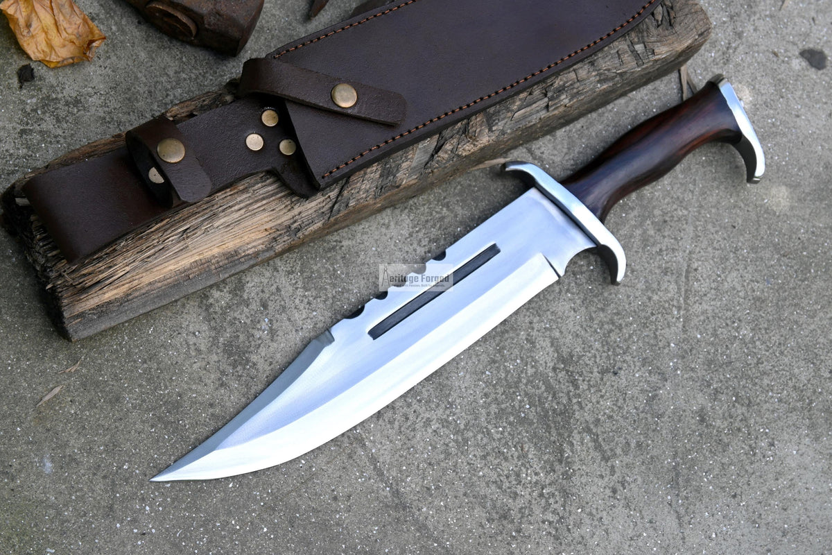 RAMBO III KNIFE/ Rambo 3 knife/ Hand forged knife/Made from leaf spring/ Tempered/ Sharpen/Ready to use /Movie knife /hunting