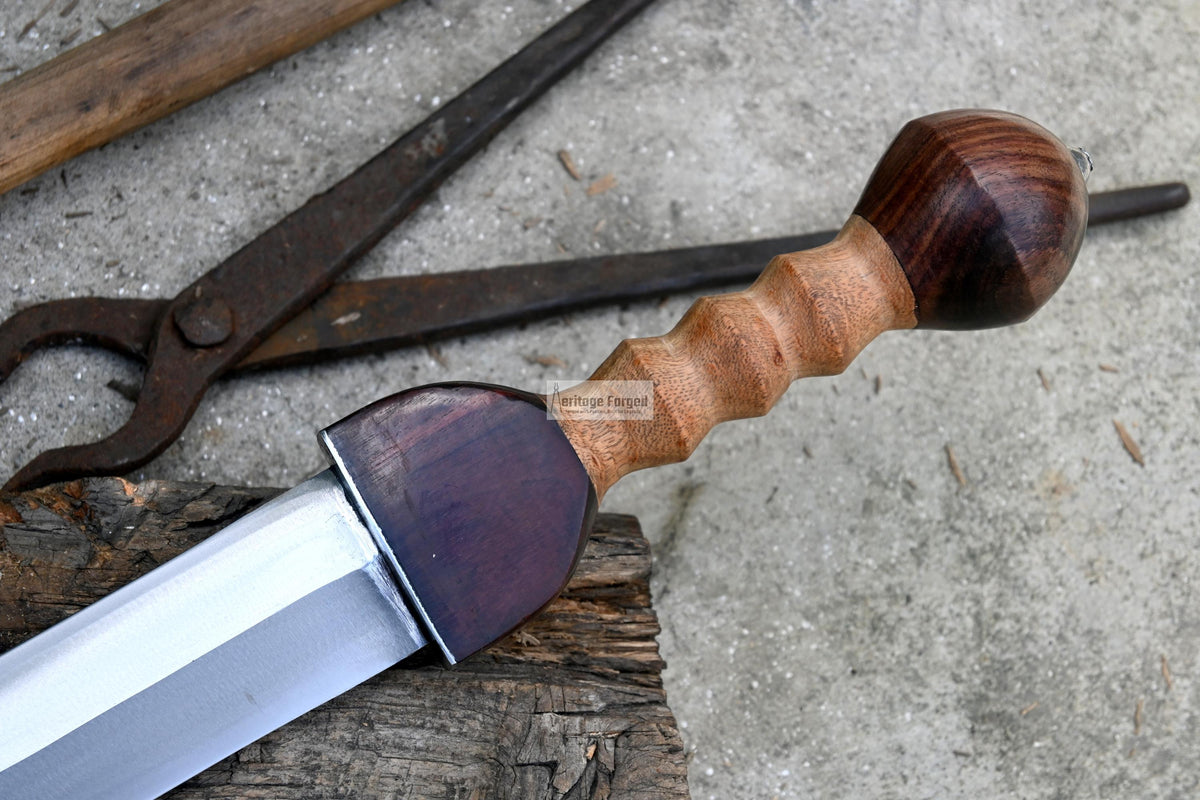 GLADIUS SWORD /20 inches long Blade Hand Forged Sword/ Gladius Machete/Handmade from Leaf spring of Truck-Balance water tempered/Sharp