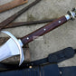 LARGE ACHILLES SWORD/29 inches Long Blade hand forged Sword/Leaf spring of truck/Rosewood Handle/Sharpen/Tempered/Ready to use/knife/knives