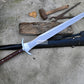 LARGE ACHILLES SWORD/29 inches Long Blade hand forged Sword/Leaf spring of truck/Rosewood Handle/Sharpen/Tempered/Ready to use/knife/knives