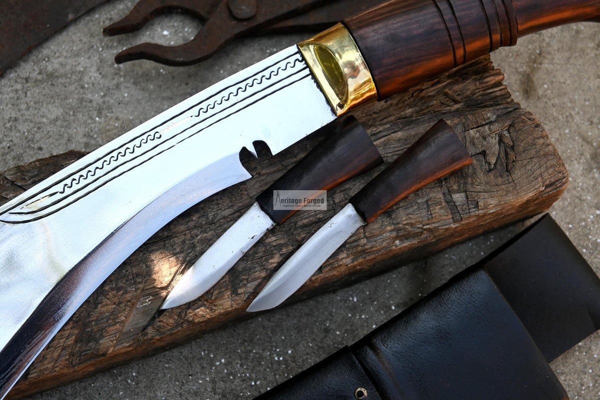 TRADITIONAL KHUKURI / Large kukri Machete/ 18 inches Long Blade Heavy machete/ Full tang/ Leaf spring of truck/ Tempered/Sharpen/Working