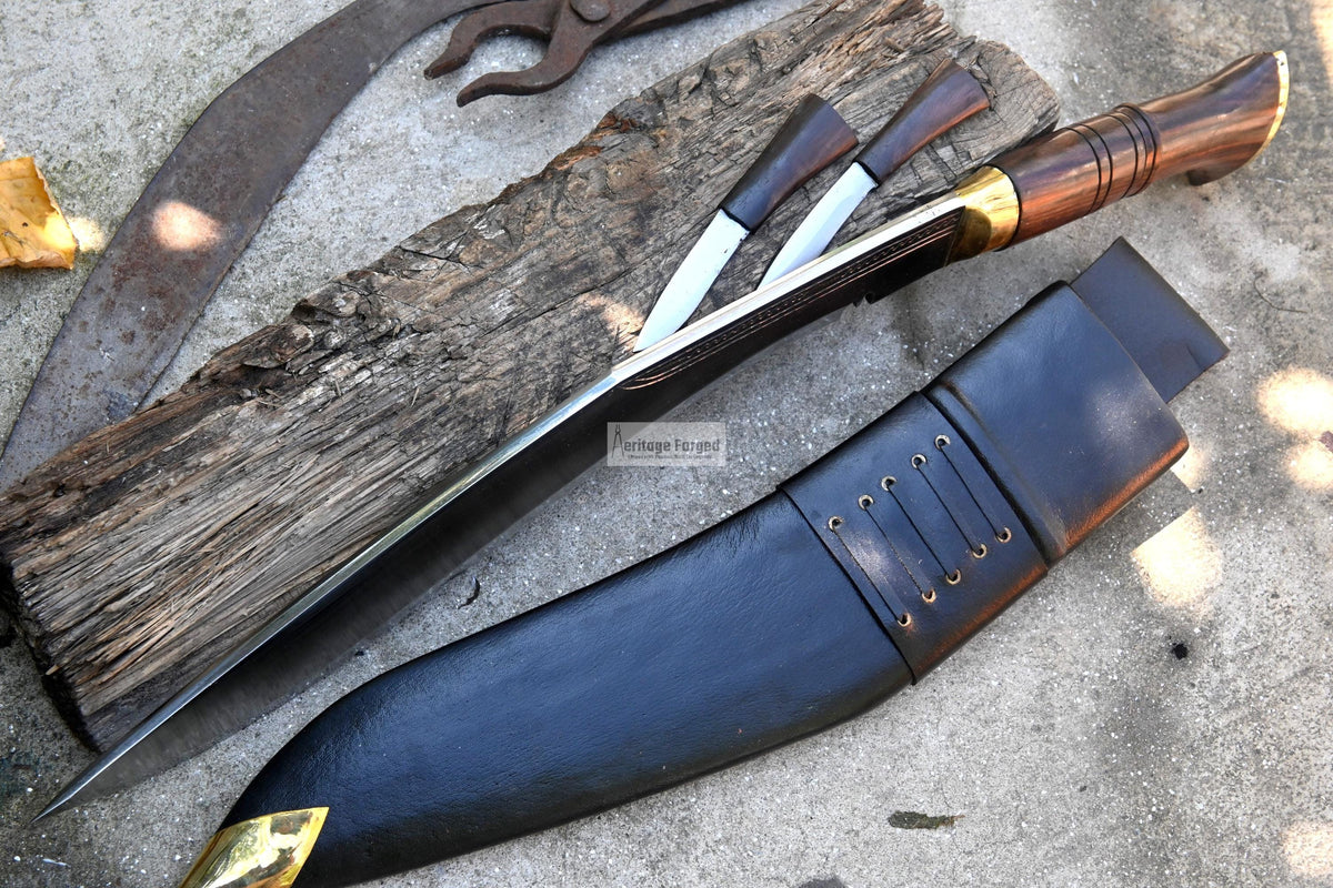 TRADITIONAL KHUKURI / Large kukri Machete/ 18 inches Long Blade Heavy machete/ Full tang/ Leaf spring of truck/ Tempered/Sharpen/Working