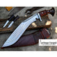 SPECIAL KHUKURI / Large kukri Machete/ 14 inches Long Blade Heavy machete/ Full tang/ Leaf spring of truck/ Tempered/Sharpen/Working