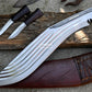 SPECIAL KHUKURI / Large kukri Machete/ 14 inches Long Blade Heavy machete/ Full tang/ Leaf spring of truck/ Tempered/Sharpen/Working