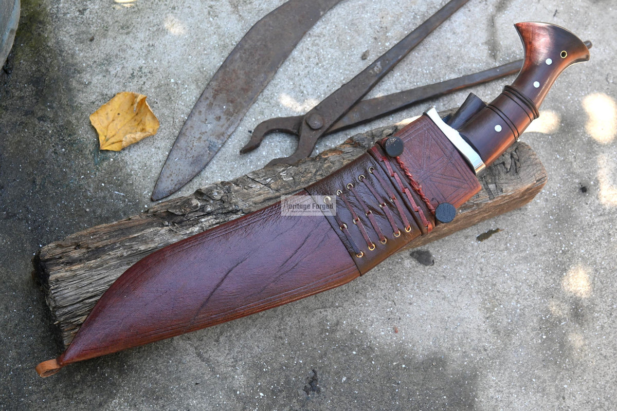 SPECIAL KHUKURI / Large kukri Machete/ 14 inches Long Blade Heavy machete/ Full tang/ Leaf spring of truck/ Tempered/Sharpen/Working