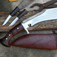 SPECIAL KHUKURI / Large kukri Machete/ 14 inches Long Blade Heavy machete/ Full tang/ Leaf spring of truck/ Tempered/Sharpen/Working