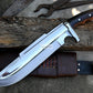 BOWIE KNIFE / 12 inches long Blade / Hand forged Bowie knife / Made from Leaf spring of truck / Tempered / Sharpen/ Ready to use