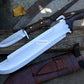 PREDATOR BOWIE / 14 inches long Blade bowie knife / Hand forged knife / Made from Leaf spring of truck / Tempered / Sharpen/ Ready to use