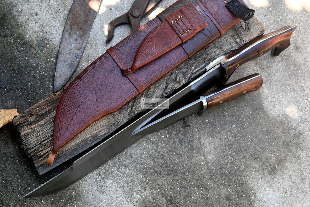 PREDATOR BOWIE / 14 inches long Blade bowie knife / Hand forged knife / Made from Leaf spring of truck / Tempered / Sharpen/ Ready to use
